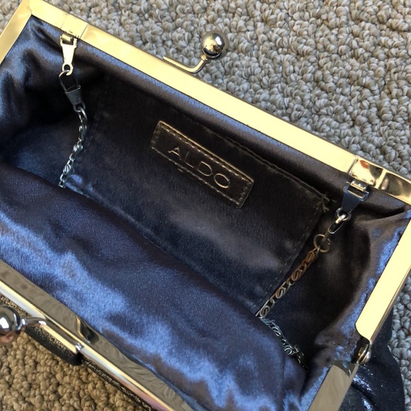 [Aldo] Black Shimmer Clutch - Picture 3 of 7
